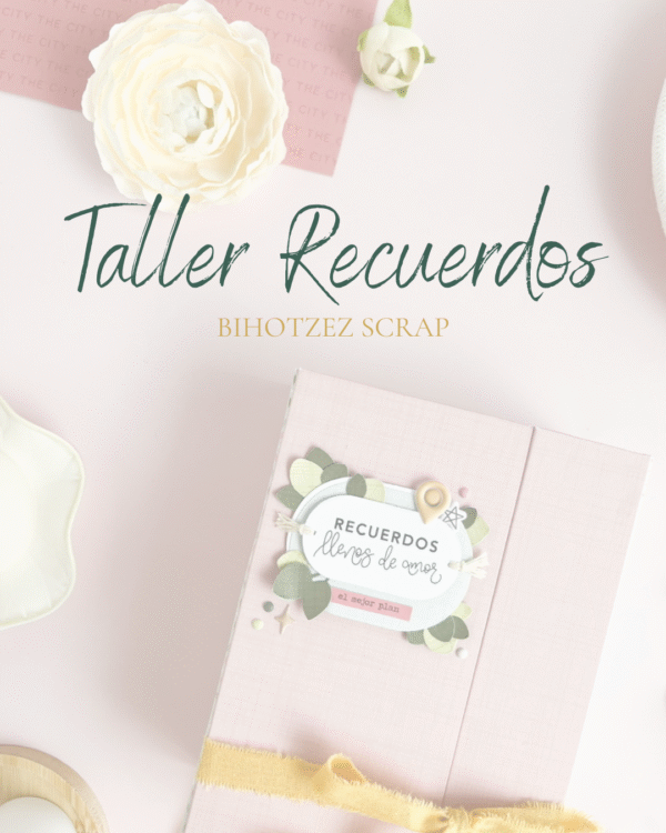 Taller de scrapbooking online para crear álbumes de recuerdos personalizados con papeles decorativos y técnicas creativas.