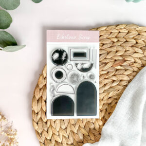 Sello acrílico Formas tamaño A6 con círculos, cuadrados y rectángulos de distintos estilos. Perfecto para fondos, capas y composiciones creativas.