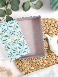 Taller online “Calma” scrapbooking de Bihotzez Scrap: crea un álbum con caja y lomo de vellum.
