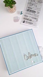 Mini álbum con espina reforzada hecho con la colección Mi Calma