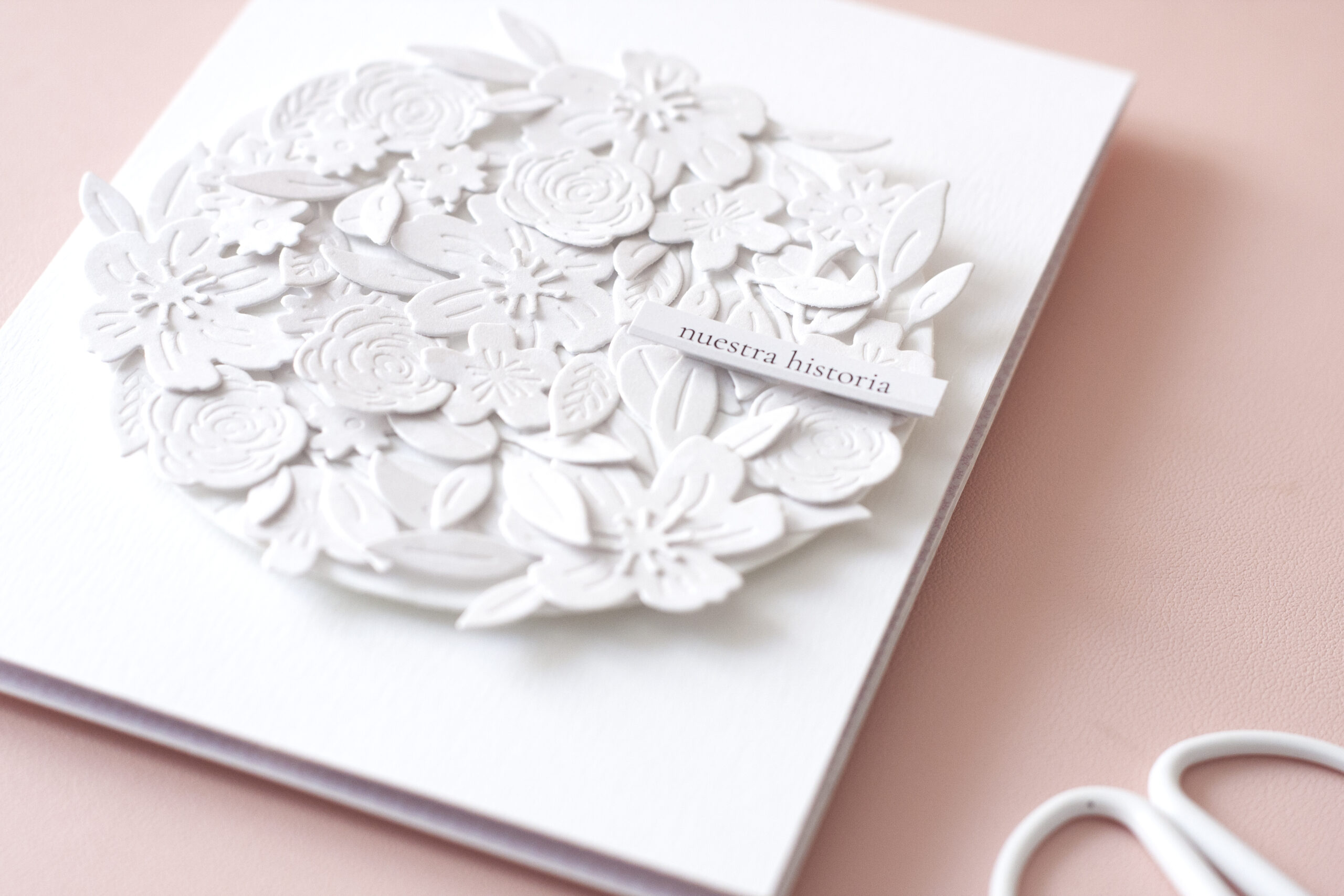 tarjeta pop up scrapbooking portada colección Maitia