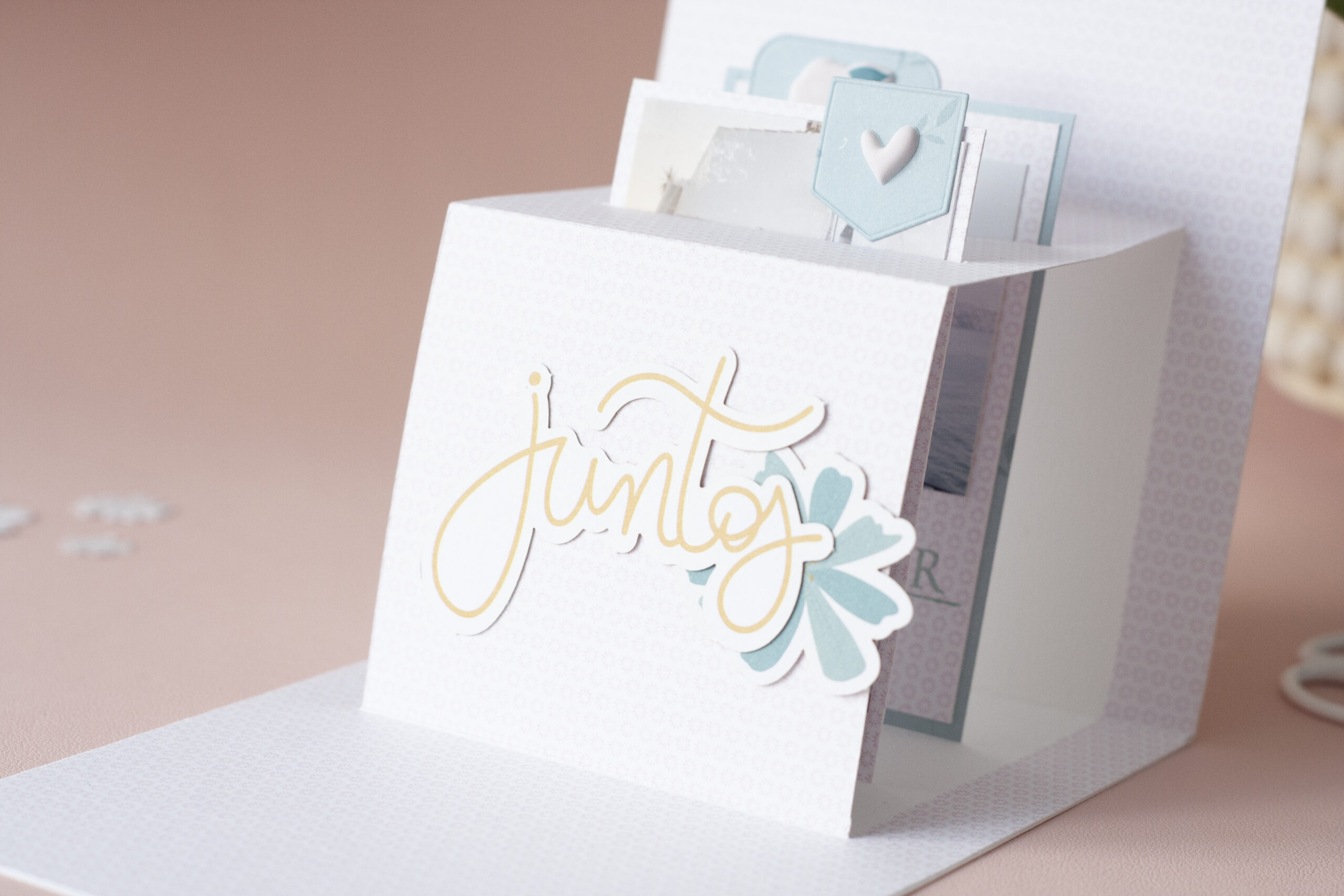 mecanismo interior tarjeta pop up scrapbooking con maitia de bihotzez scrap