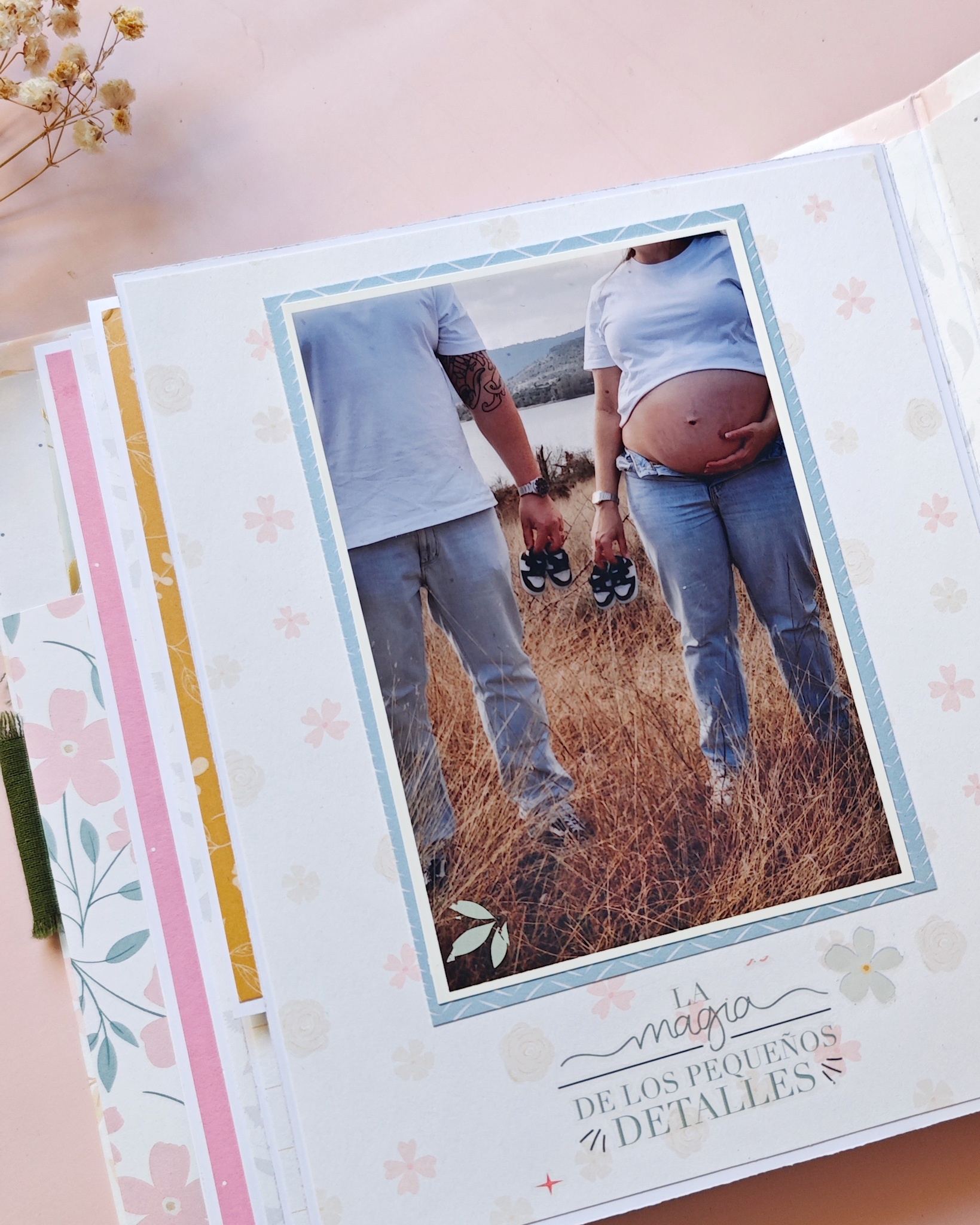 páginas álbum scrapbook artesanal