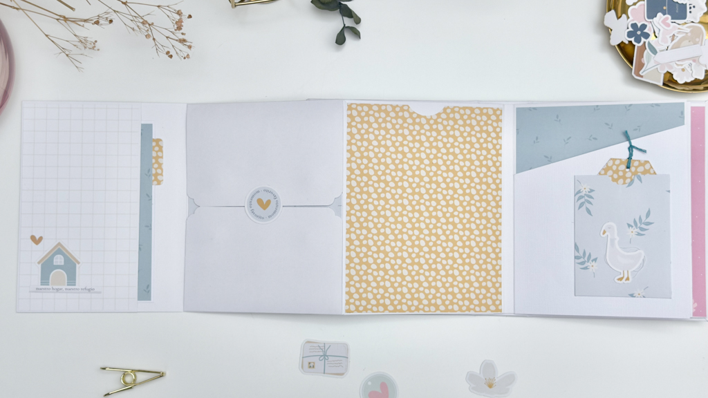 solapas y bolsillos álbum scrapbooking maitía