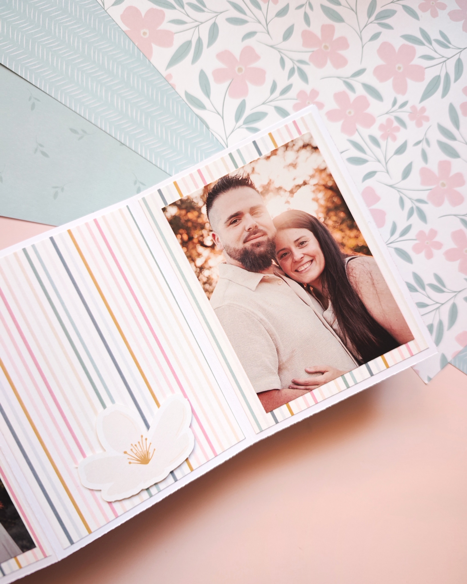 mini álbum scrapbooking acordeón colección Maitia