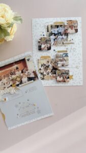 Doble página para planner realizada con la colección Maitia de Bihotzez Scrap.
