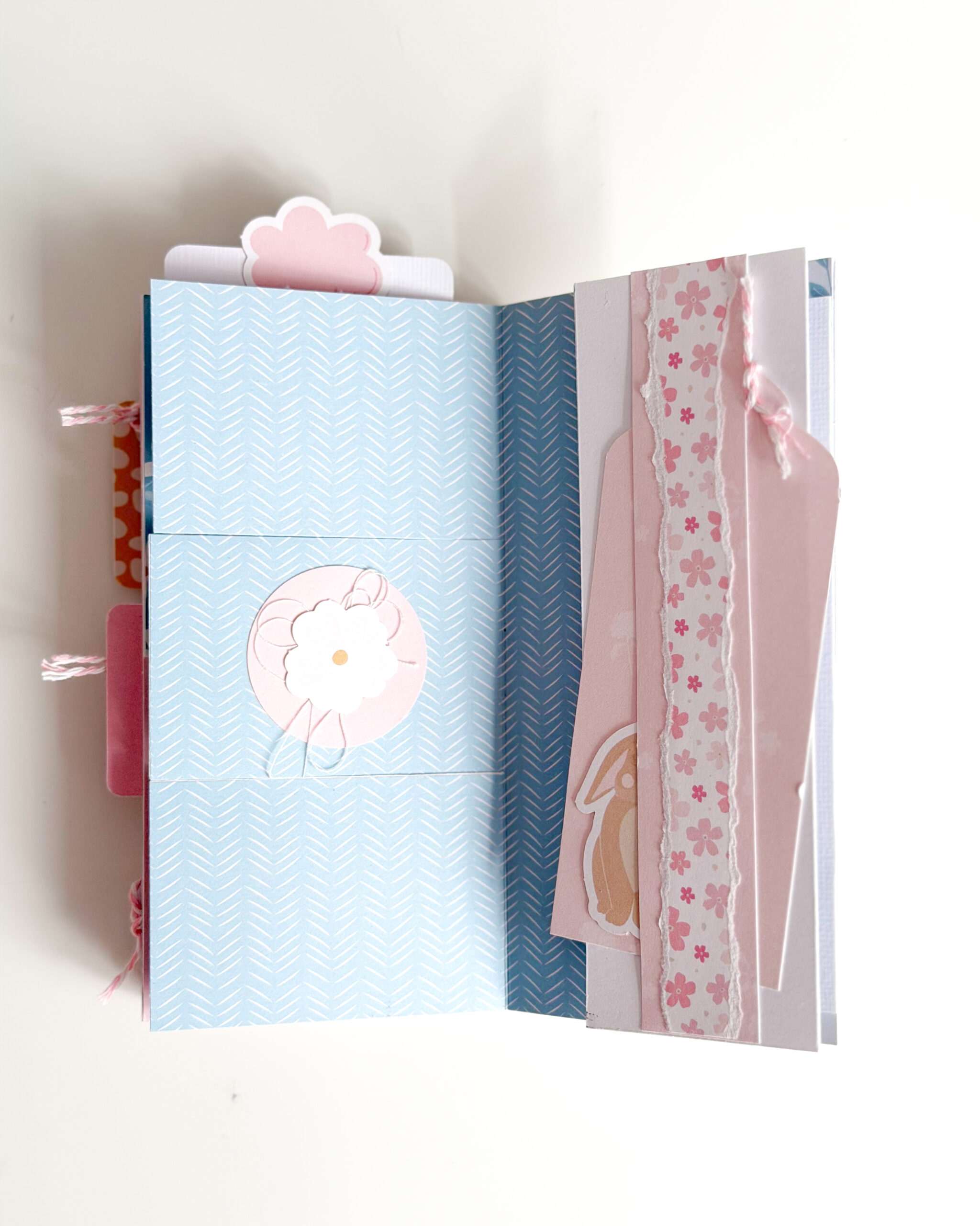 Mini álbum handmade para guardar recuerdos realizado con la colección Maitia