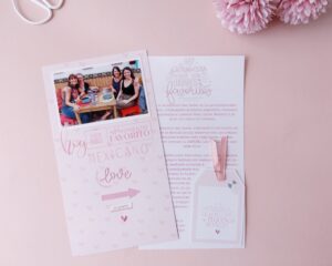 Página de scrapbooking realizada con sellos de scrapbooking de la colección Maitia de Bihotzez Scrap.
